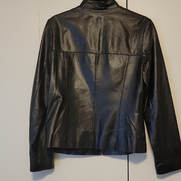 Black Faux Leather Jacket - Picture 3 of 6